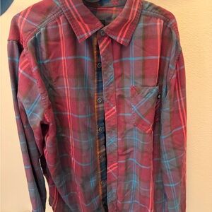 Marmot Men's Casual Plaid Shirt - Red and Blue